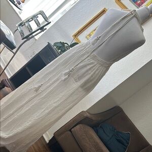 Rio Beach Off White Maxi Swimsuit coverup Size XL (9)